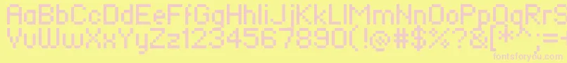 Standard0755 Font – Pink Fonts on Yellow Background