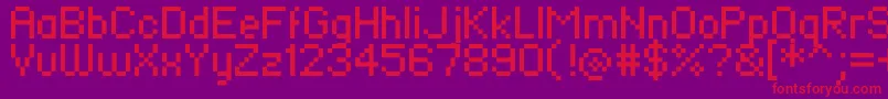 Standard0755 Font – Red Fonts on Purple Background