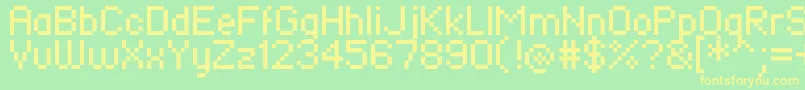 Standard0755 Font – Yellow Fonts on Green Background