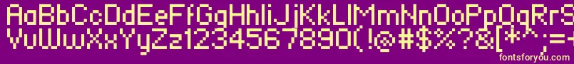 Standard0755 Font – Yellow Fonts on Purple Background