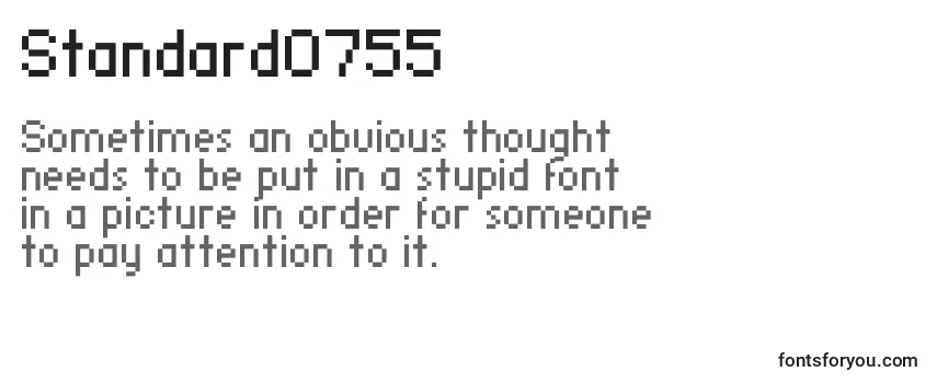 Review of the Standard0755 Font