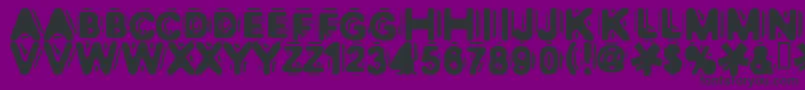 Discobox Font – Black Fonts on Purple Background