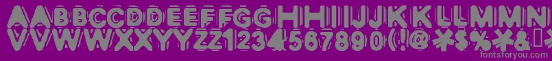 Discobox Font – Gray Fonts on Purple Background