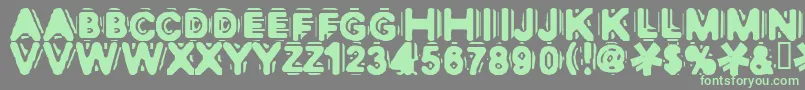 Discobox Font – Green Fonts on Gray Background