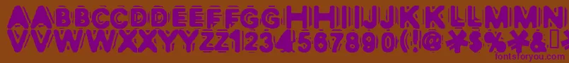 Discobox Font – Purple Fonts on Brown Background