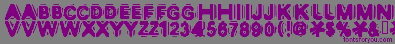 Discobox Font – Purple Fonts on Gray Background