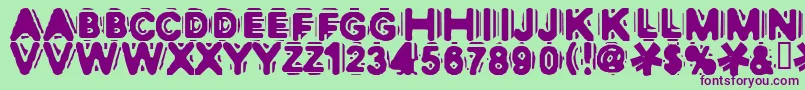 Discobox Font – Purple Fonts on Green Background