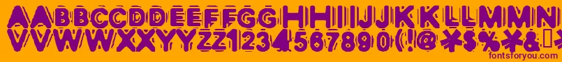 Discobox Font – Purple Fonts on Orange Background