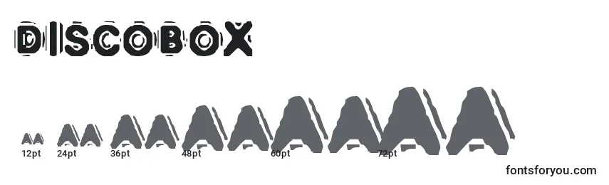 Размеры шрифта Discobox (106459)