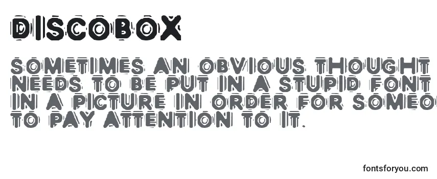 Review of the Discobox (106459) Font
