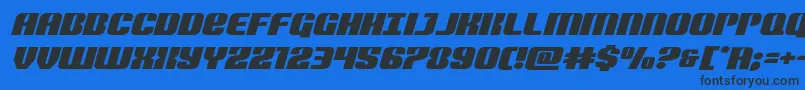Nightwraithexpandital Font – Black Fonts on Blue Background