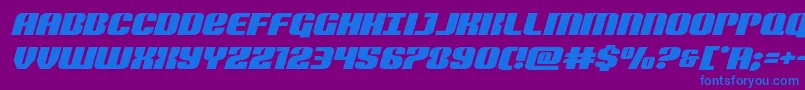 Nightwraithexpandital Font – Blue Fonts on Purple Background