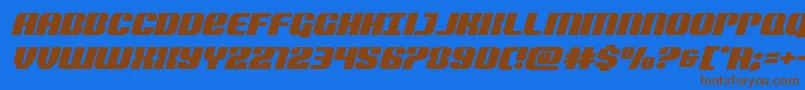Nightwraithexpandital Font – Brown Fonts on Blue Background