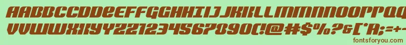 Nightwraithexpandital Font – Brown Fonts on Green Background