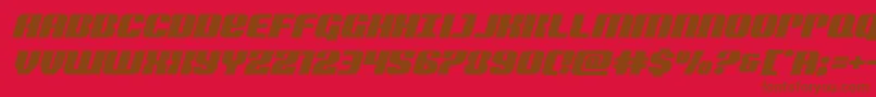 Nightwraithexpandital Font – Brown Fonts on Red Background