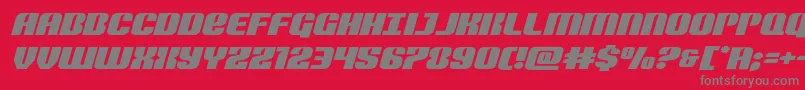 Nightwraithexpandital Font – Gray Fonts on Red Background