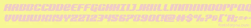 Nightwraithexpandital Font – Pink Fonts on Yellow Background