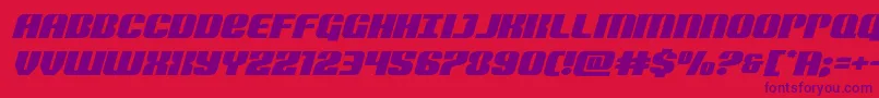Nightwraithexpandital Font – Purple Fonts on Red Background