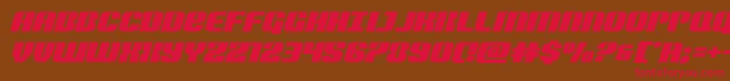 Nightwraithexpandital Font – Red Fonts on Brown Background