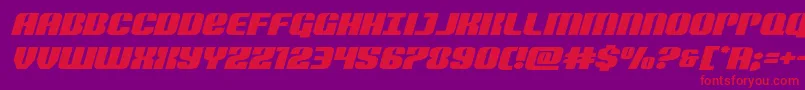 Nightwraithexpandital Font – Red Fonts on Purple Background