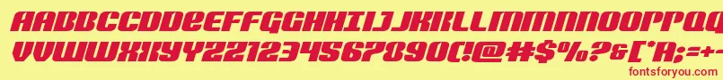 Nightwraithexpandital Font – Red Fonts on Yellow Background