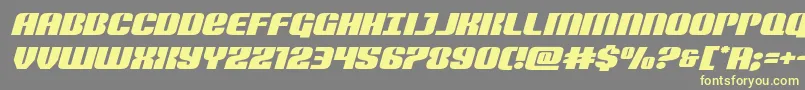 Nightwraithexpandital Font – Yellow Fonts on Gray Background