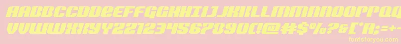 Nightwraithexpandital Font – Yellow Fonts on Pink Background
