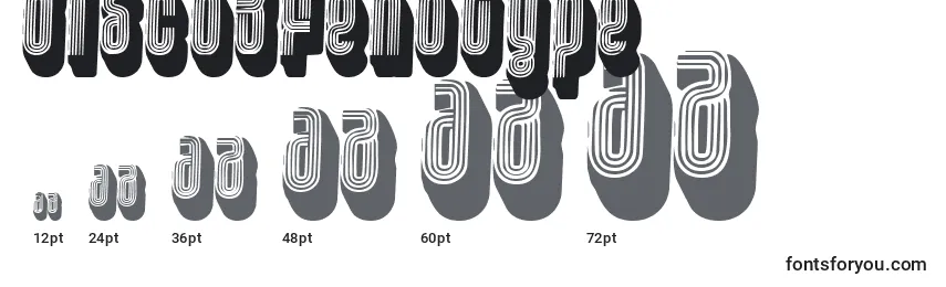 Größen der Schriftart Disco3Fenotype