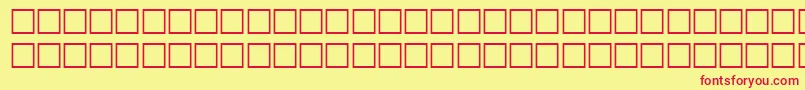 Fonte ThinRegular – fontes vermelhas em um fundo amarelo