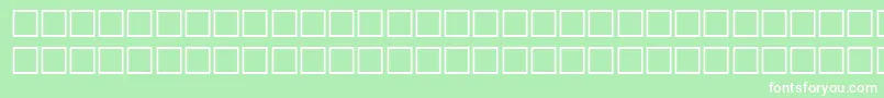 Fonte ThinRegular – fontes brancas em um fundo verde