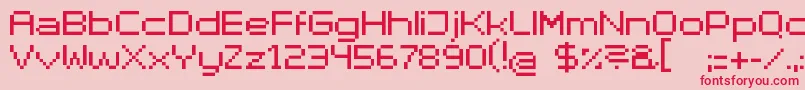 SuperhelioExtendedUltra Font – Red Fonts on Pink Background
