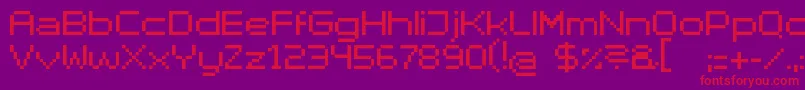 SuperhelioExtendedUltra Font – Red Fonts on Purple Background