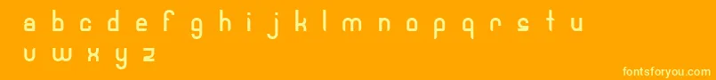 Robotech-fontti – keltaiset fontit oranssilla taustalla