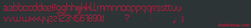 TengraRegular Font – Red Fonts on Black Background