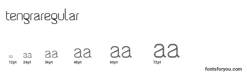 TengraRegular Font Sizes