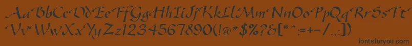 SonyannaScriptSsi Font – Black Fonts on Brown Background