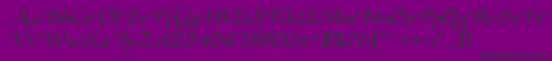 SonyannaScriptSsi Font – Black Fonts on Purple Background