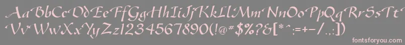 SonyannaScriptSsi Font – Pink Fonts on Gray Background