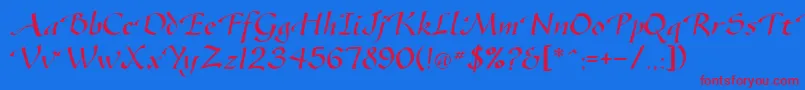 En savoir plus sur la police SonyannaScriptSsi Police SonyannaScriptSsi – polices rouges sur fond bleu