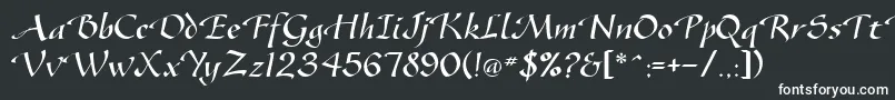Шрифт SonyannaScriptSsi – белые шрифты на чёрном фоне