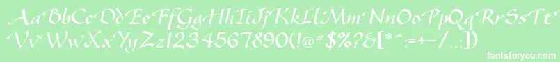 SonyannaScriptSsi Font – White Fonts on Green Background