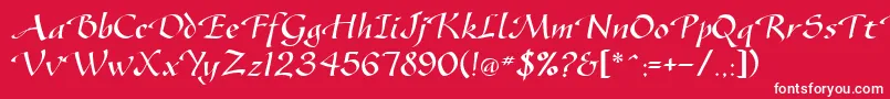 SonyannaScriptSsi Font – White Fonts on Red Background