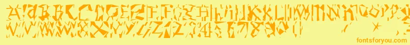 Шрифт Modernrunes – оранжевые шрифты на жёлтом фоне