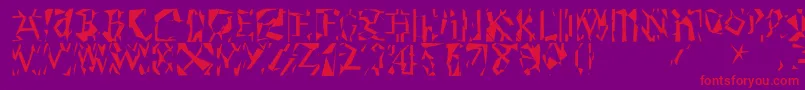 Modernrunes Font – Red Fonts on Purple Background