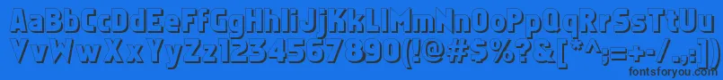 Faktosshadow Font – Black Fonts on Blue Background