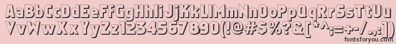 フォントFaktosshadow – ピンクの背景に黒い文字