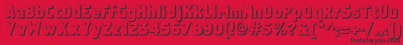 Faktosshadow Font – Black Fonts on Red Background