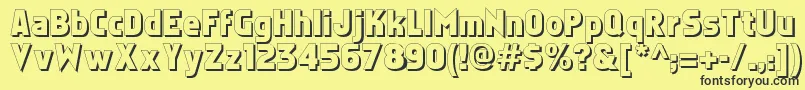 Faktosshadow Font – Black Fonts on Yellow Background