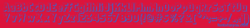 Faktosshadowフォントについての詳細 フォントFaktosshadow – 赤い背景に青い文字