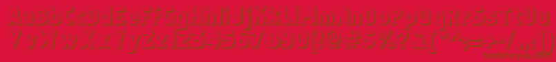 Faktosshadow-Schriftart – Braune Schriften auf rotem Hintergrund